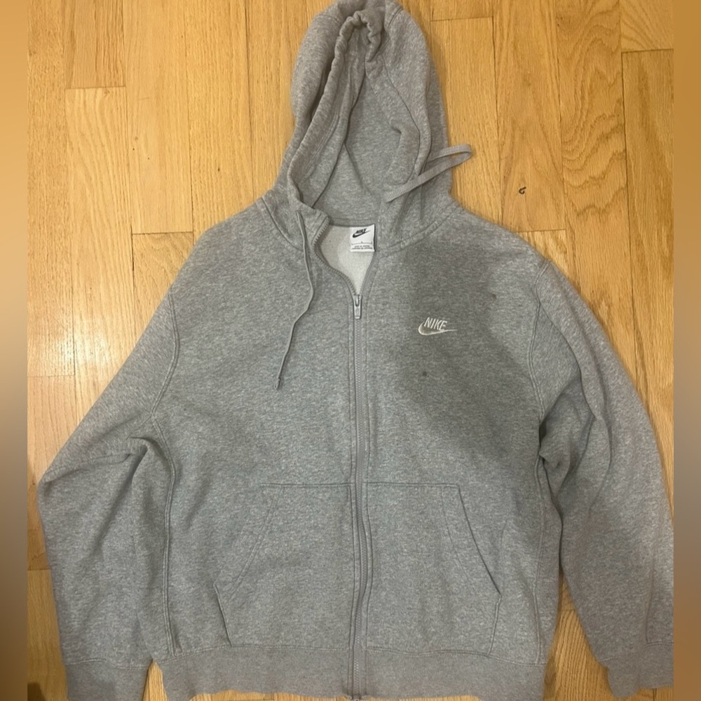 Nike Heather Gray Fleece Hoodie